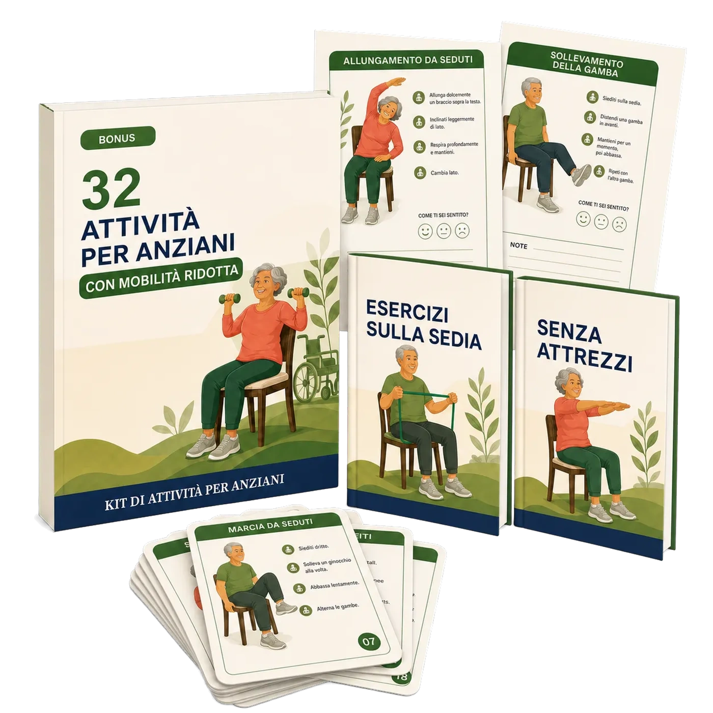 Pagina del kit: marcia sul posto con appoggio